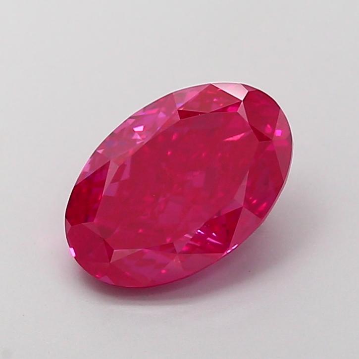 2.36 Ct. Fancy Deep Pink Oval Lab Grown Diamond