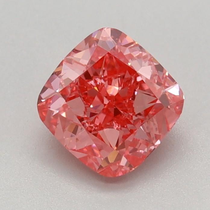 0.78 Ct. Fancy Vivid Pink Cushion Lab Grown Diamond
