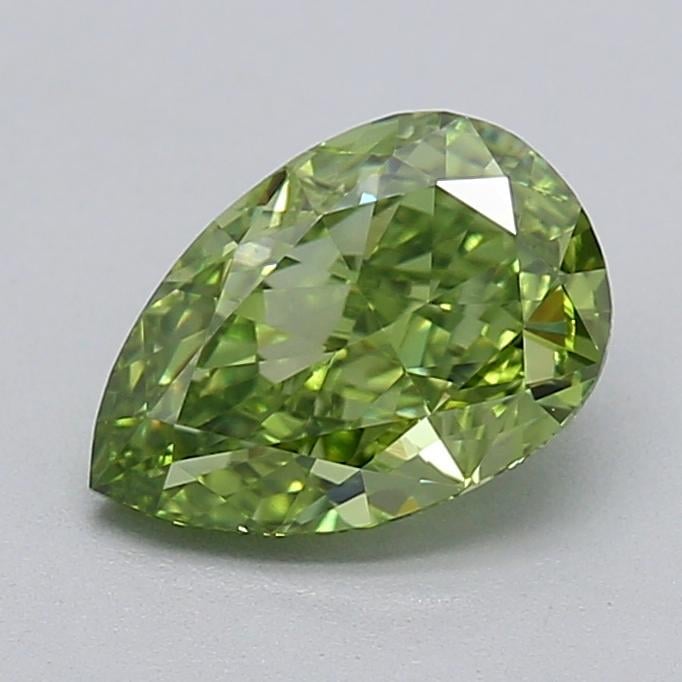 1.05 Ct. Fancy Vivid  Green Pear Lab Grown Diamond