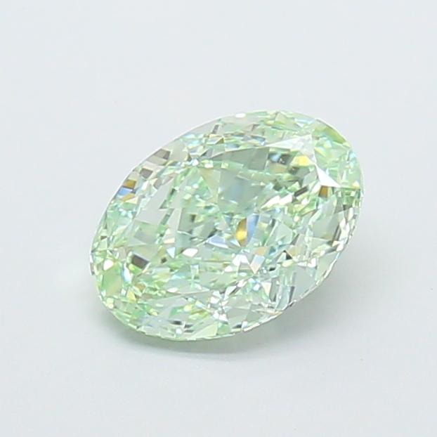 1.57 Ct. Fancy Intense  Green Oval Lab Grown Diamond