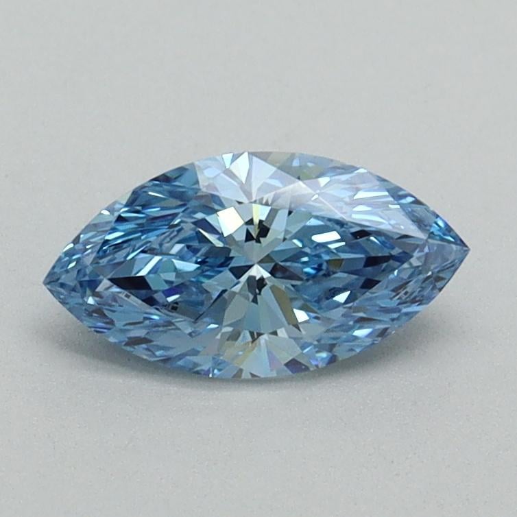 0.60 Ct. Fancy Vivid Blue Marquise Lab Grown Diamond