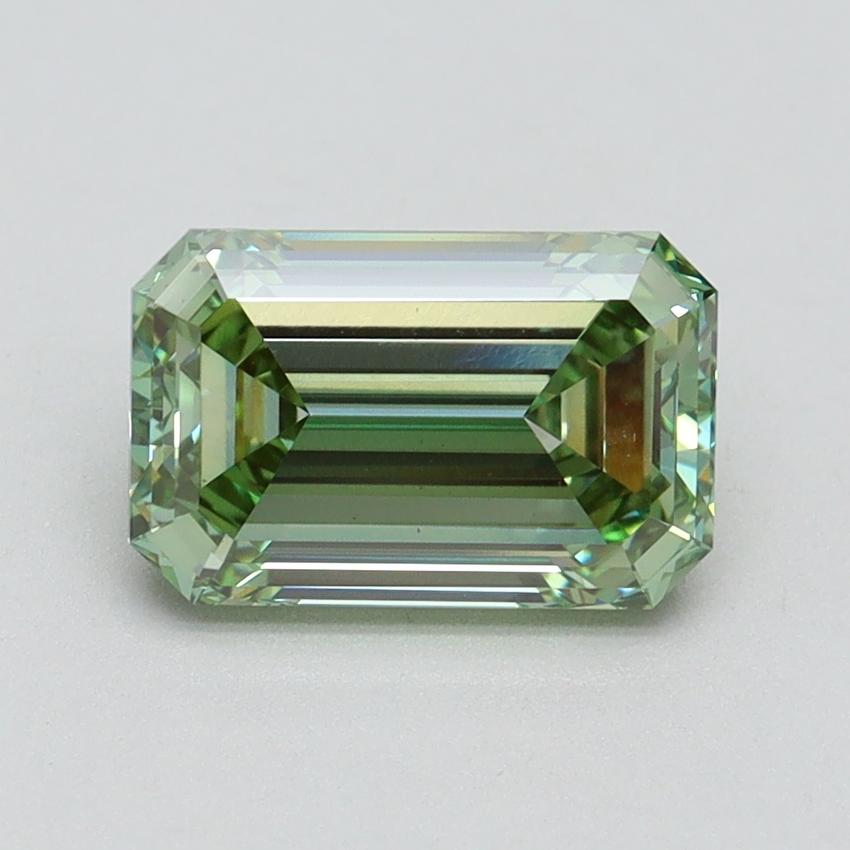 2.01 Ct. Fancy Vivid Green Emerald Lab Grown Diamond
