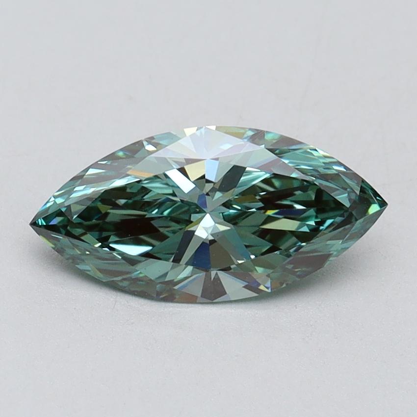 1.05 Ct. Fancy Vivid Green Marquise Lab Grown Diamond