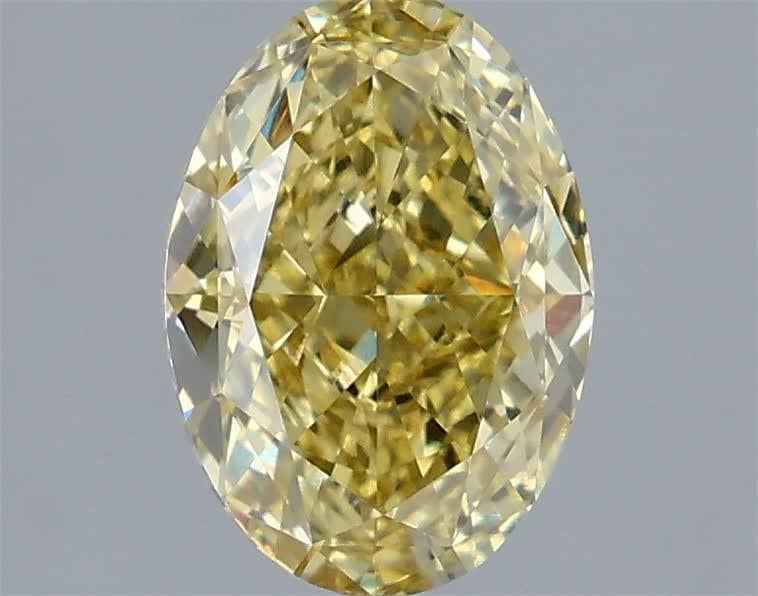 2.58 Ct. Fancy Intense Yellow Oval Lab Grown Diamond