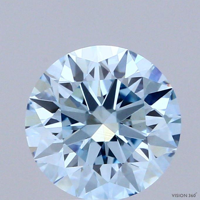 2.00 Ct. Fancy Vivid Blue Round Lab Grown Diamond