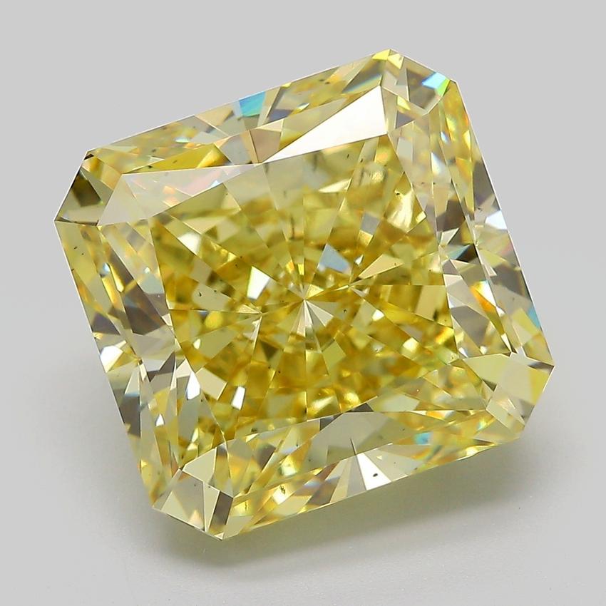 12.03 Ct. Fancy Intense Yellow Radiant Lab Grown Diamond
