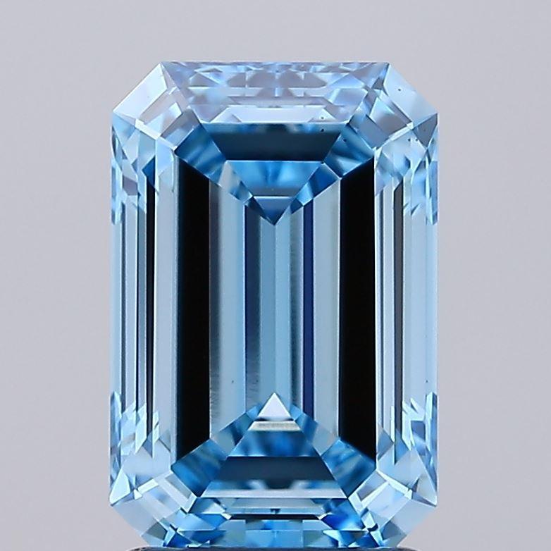 2.03 Ct. Fancy Vivid Blue Emerald Lab Grown Diamond
