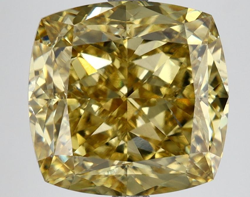 7.02 Ct. Fancy Vivid Yellow Cushion Lab Grown Diamond
