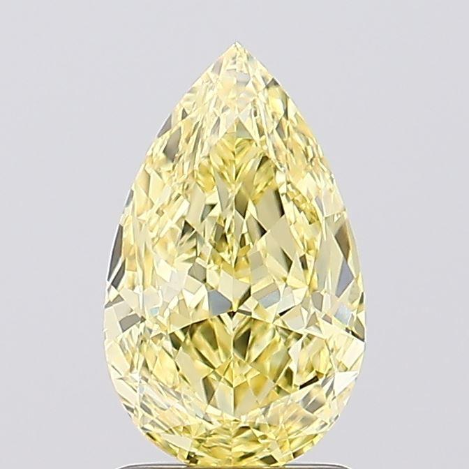 1.66 Ct. Fancy Vivid Yellow Pear Lab Grown Diamond