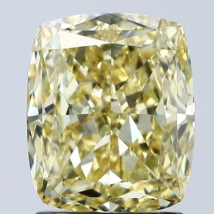 2.09 Ct. Fancy Intense Yellow Cushion Lab Grown Diamond