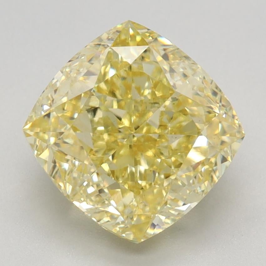 3.52 Ct. Fancy Intense Yellow Cushion Lab Grown Diamond