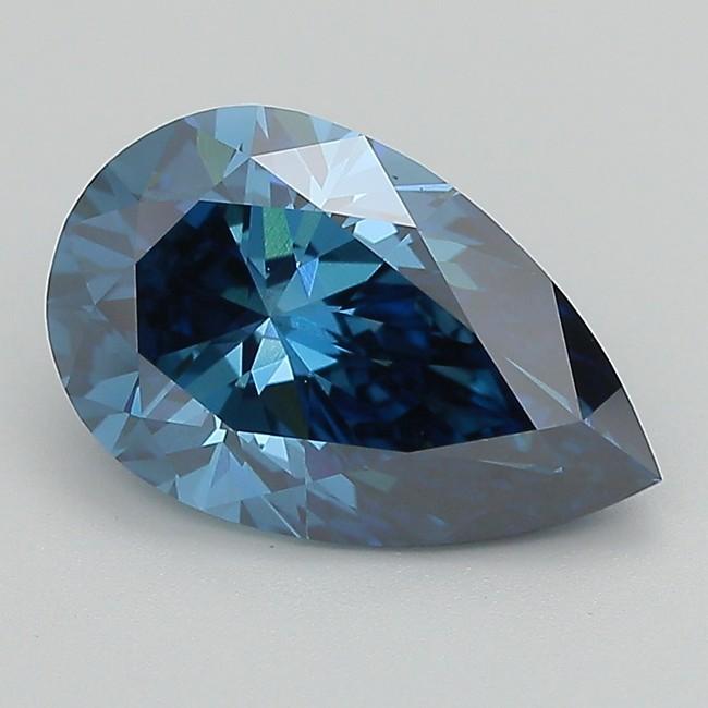 3.01 Ct. Fancy Vivid  Blue Pear Lab Grown Diamond