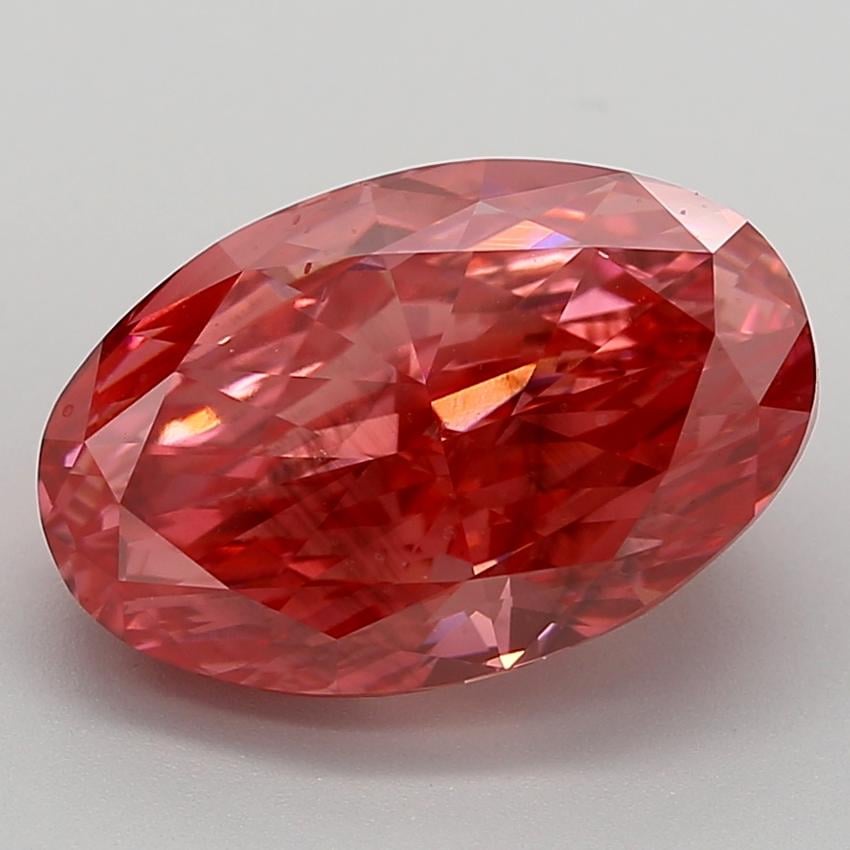 6.05 Ct. Fancy Vivid  Pink Oval Lab Grown Diamond
