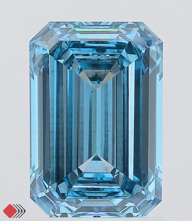 2.00 Ct. Fancy Vivid Blue Emerald Lab Grown Diamond