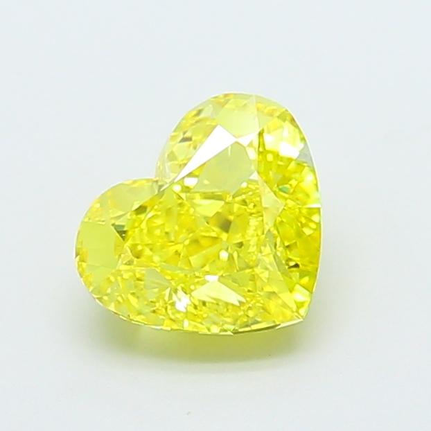 1.23 Ct. Fancy Vivid Yellow Heart Lab Grown Diamond