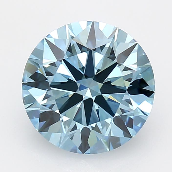 3.01 Ct. Fancy Vivid  Blue Round Lab Grown Diamond
