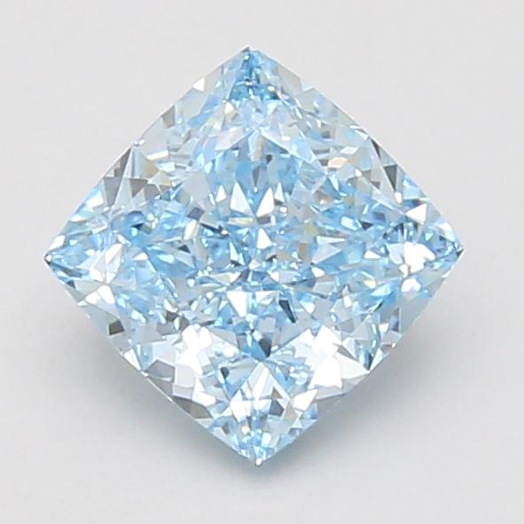 1.59 Ct. Fancy Vivid Blue Cushion Lab Grown Diamond