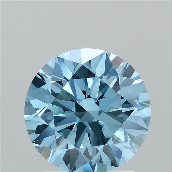 1.69 Ct. Fancy Vivid Blue Round Lab Grown Diamond