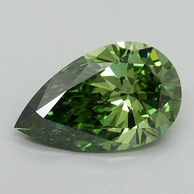 1.18 Ct. Fancy Vivid Green Pear Lab Grown Diamond