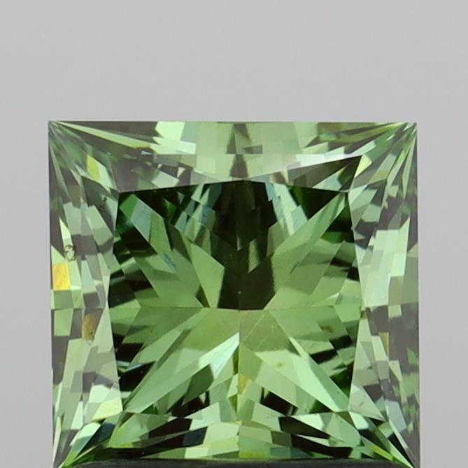 1.16 Ct. Fancy Vivid  Green Princess Lab Grown Diamond