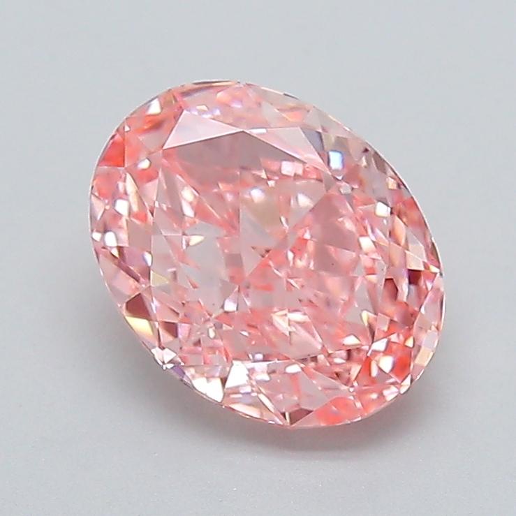 2.06 Ct. Fancy Vivid  Pink Oval Lab Grown Diamond