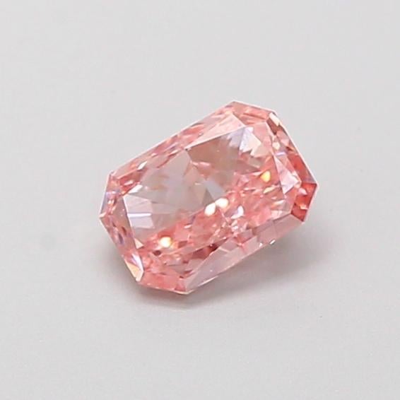 0.39 Ct. Fancy Vivid  Pink Radiant Lab Grown Diamond