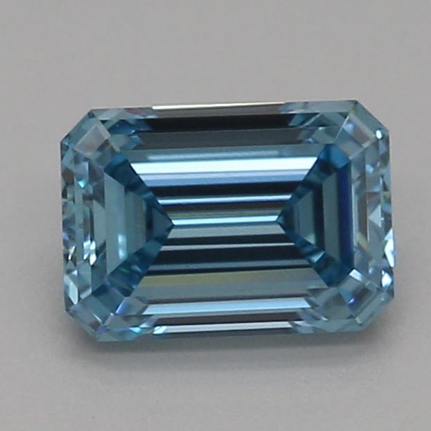 0.53 Ct. Fancy Vivid Blue Emerald Lab Grown Diamond