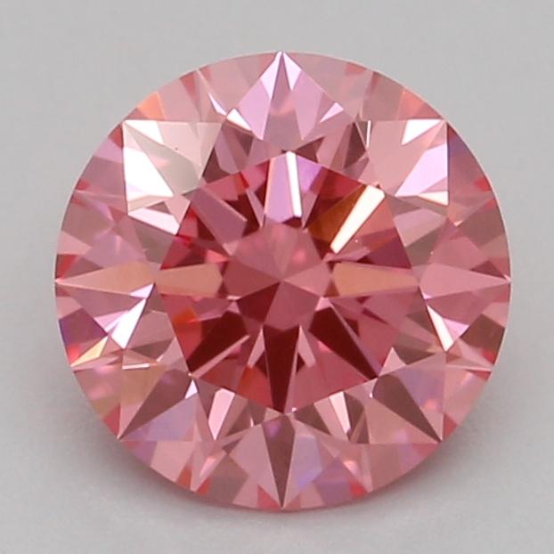0.76 Ct. Fancy Vivid Pink Round Lab Grown Diamond