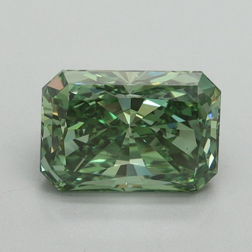 1.64 Ct. Fancy Vivid Green Radiant Lab Grown Diamond