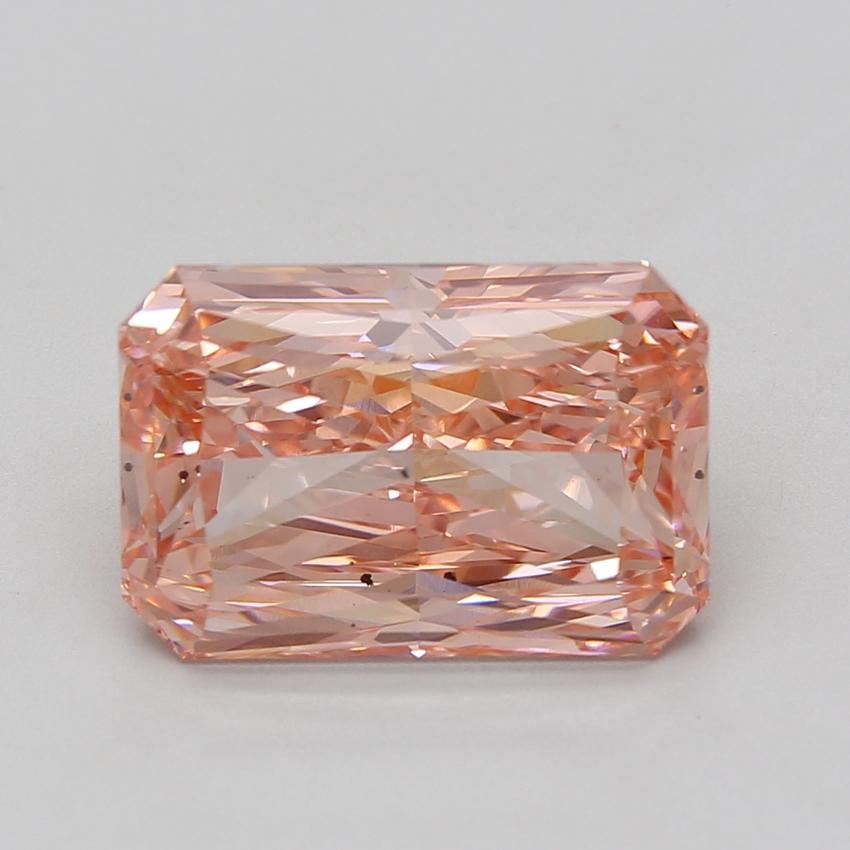 7.09 Ct. Fancy Vivid Pink Radiant Lab Grown Diamond