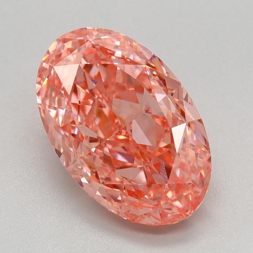 2.35 Ct. Fancy Vivid Pink Oval Lab Grown Diamond