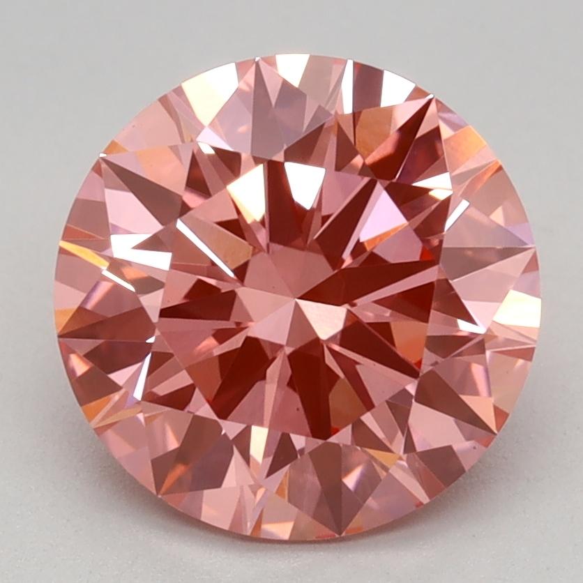 2.02 Ct. Fancy Vivid Pink Round Lab Grown Diamond