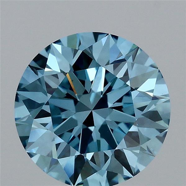 2.06 Ct. Fancy Vivid Blue Round Lab Grown Diamond