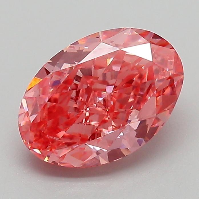 1.69 Ct. Fancy Vivid Pink Oval Lab Grown Diamond