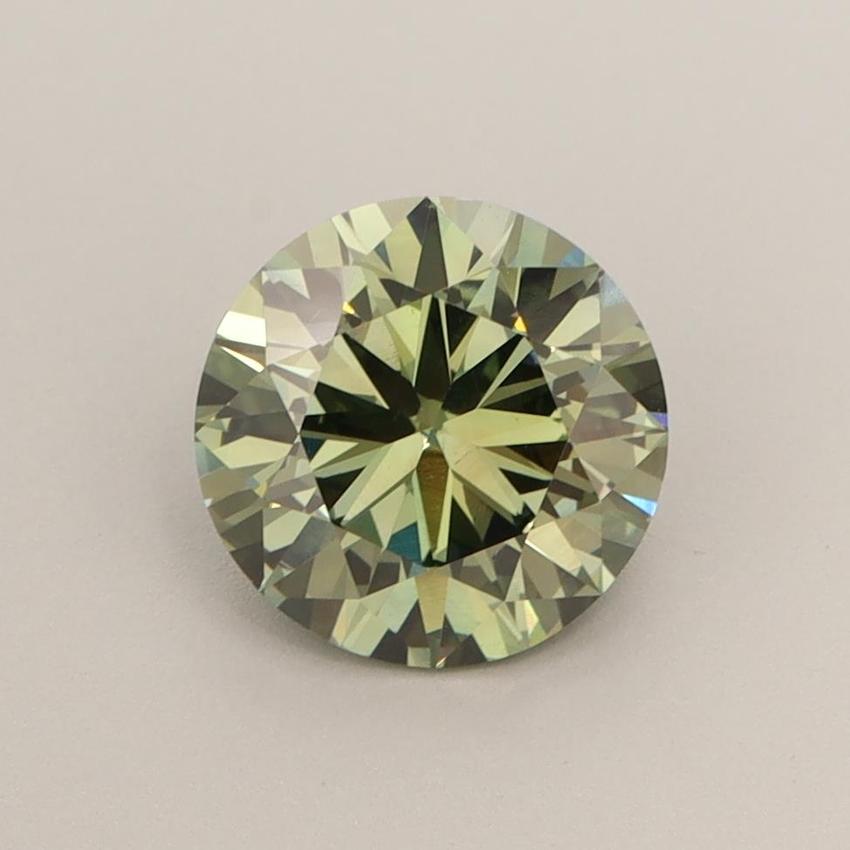 1.56 Ct. Fancy Intense Green Round Lab Grown Diamond
