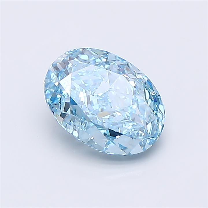 1.52 Ct. Fancy Vivid  Blue Oval Lab Grown Diamond