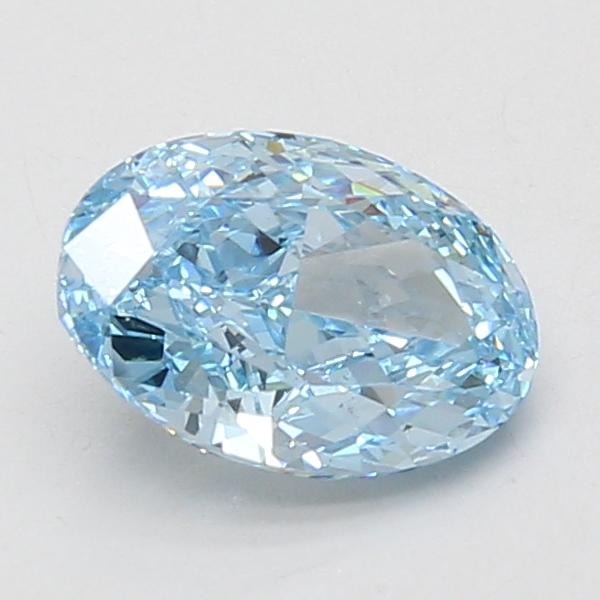 1.53 Ct. Fancy Vivid Blue Oval Lab Grown Diamond
