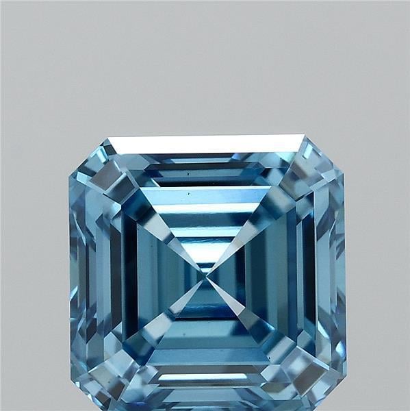 2.01 Ct. Fancy Vivid  Blue Asscher Lab Grown Diamond