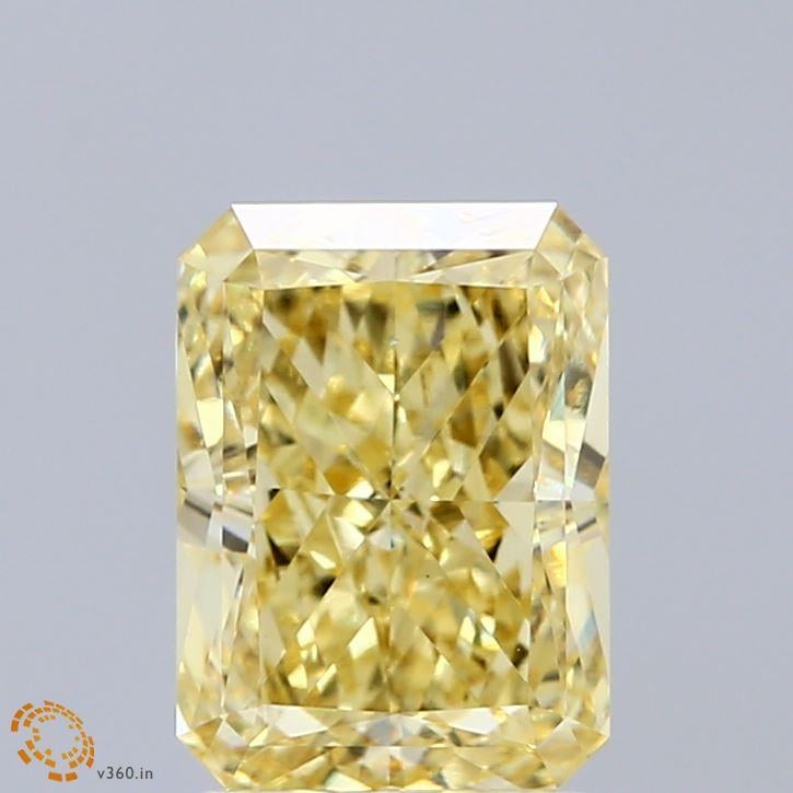 2.53 Ct. Fancy Intense Yellow Radiant Lab Grown Diamond