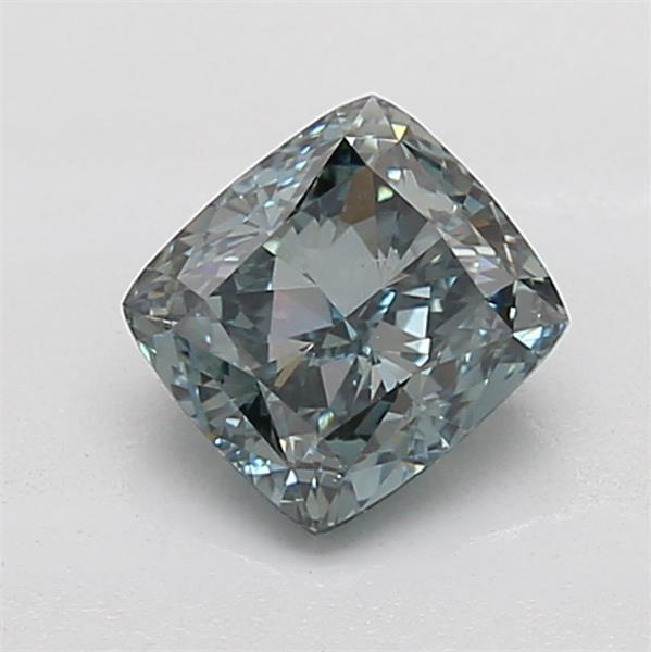 1.14 Ct. Fancy Deep Green Cushion Lab Grown Diamond