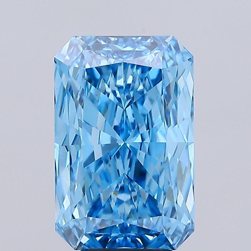 5.00 Ct. Fancy Vivid Blue Radiant Lab Grown Diamond