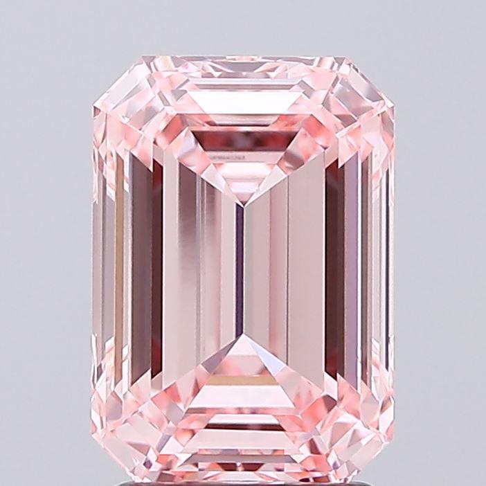 2.58 Ct. Fancy Vivid Pink Emerald Lab Grown Diamond