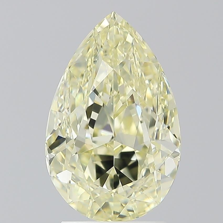 3.01 Ct. Fancy Light  Yellow Pear Diamond