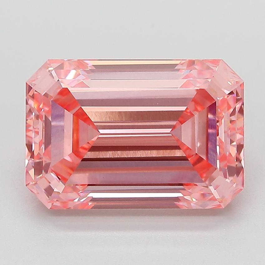 5.36 Ct. Fancy Vivid Pink Emerald Lab Grown Diamond