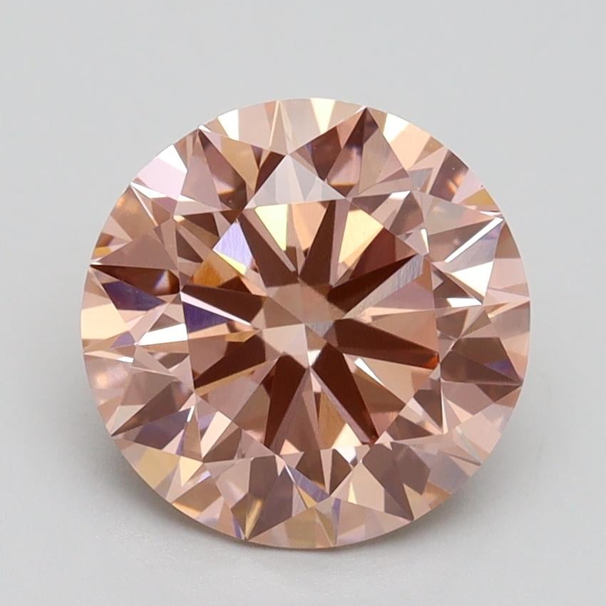 2.57 Ct. Fancy Intense Pink Round Lab Grown Diamond