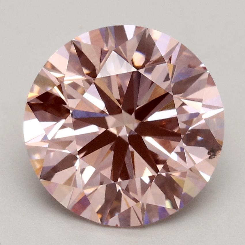 2.51 Ct. Fancy Intense Pink Round Lab Grown Diamond