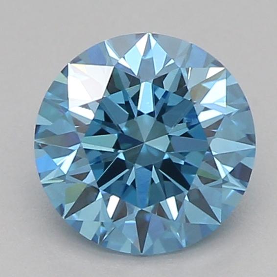 0.53 Ct. Fancy Vivid Blue Round Lab Grown Diamond