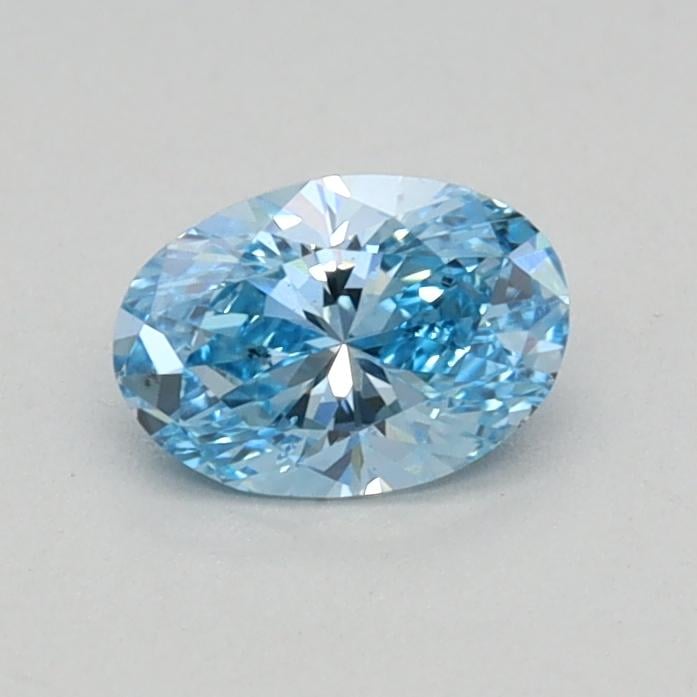 0.32 Ct. Fancy Vivid Blue Oval Lab Grown Diamond