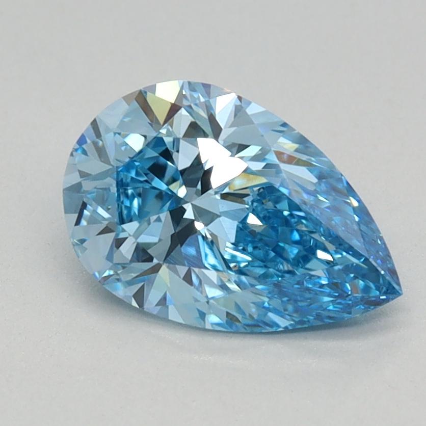 0.91 Ct. Fancy Vivid Blue Pear Lab Grown Diamond