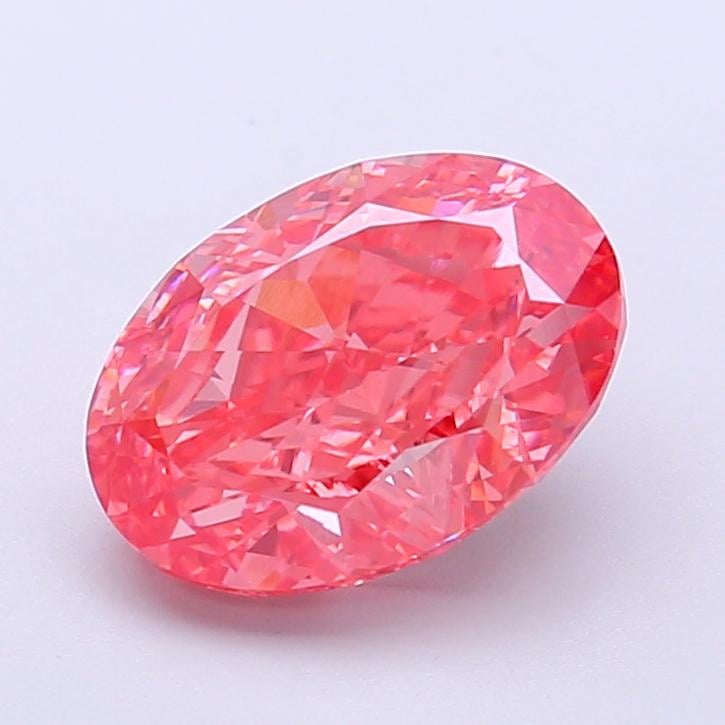 2.52 Ct. Fancy Vivid Pink Oval Lab Grown Diamond